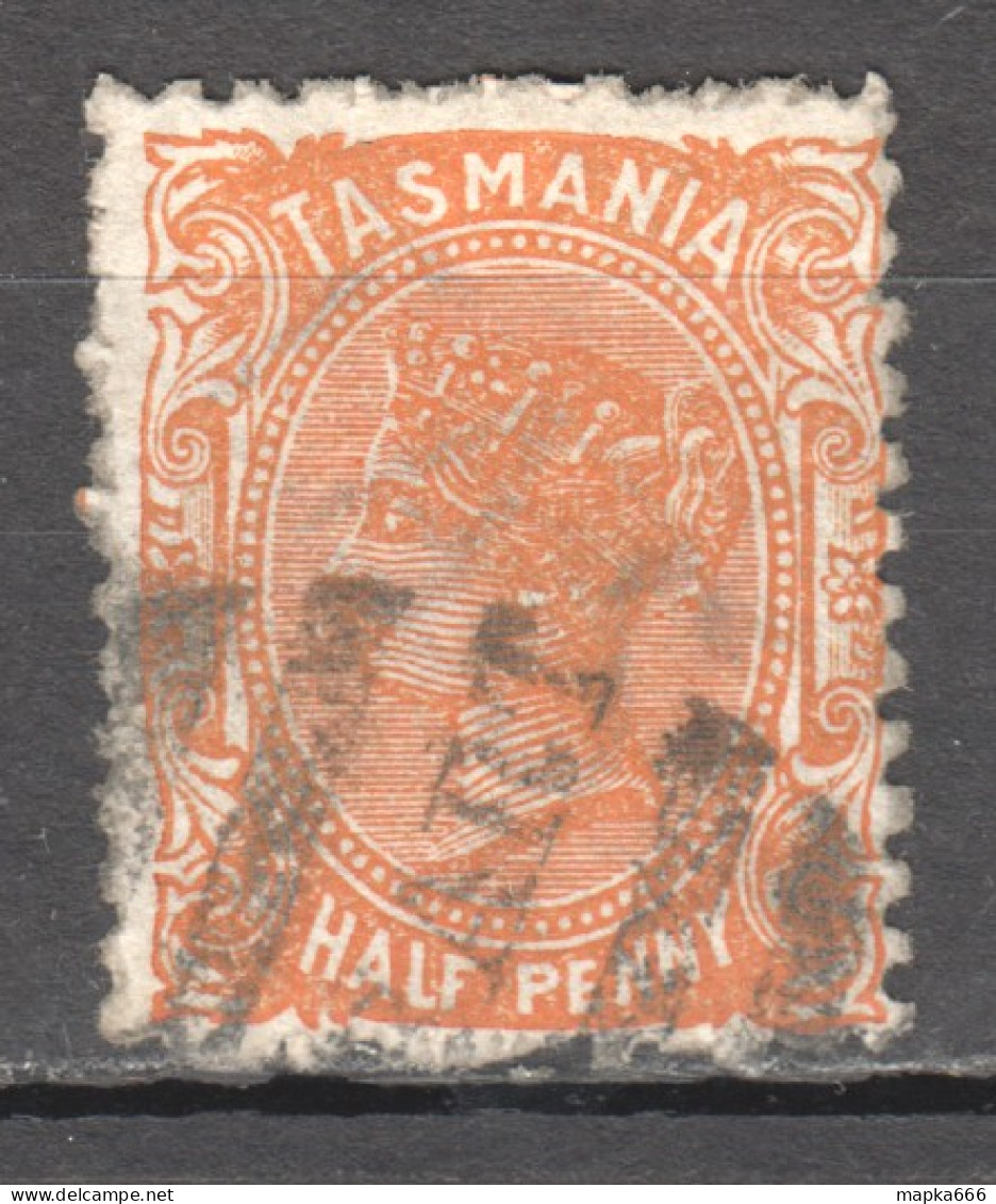 Tas142 1891 Australia Tasmania Half Penny Gibbons Sg #170 55 £ 1St Used - Used Stamps