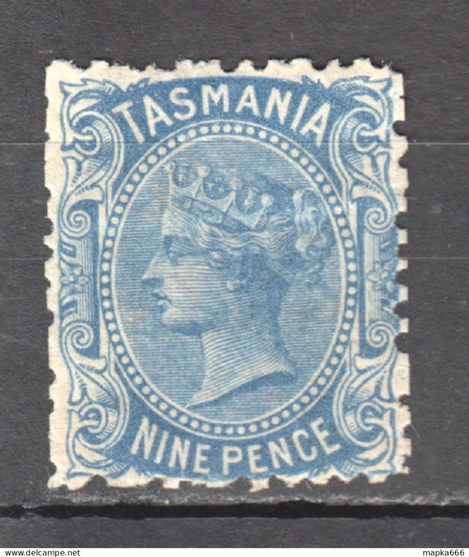 Tas152 1871 Australia Tasmania Nine Pence Gibbons Sg #148 30 £ 1St Lh - Otros & Sin Clasificación