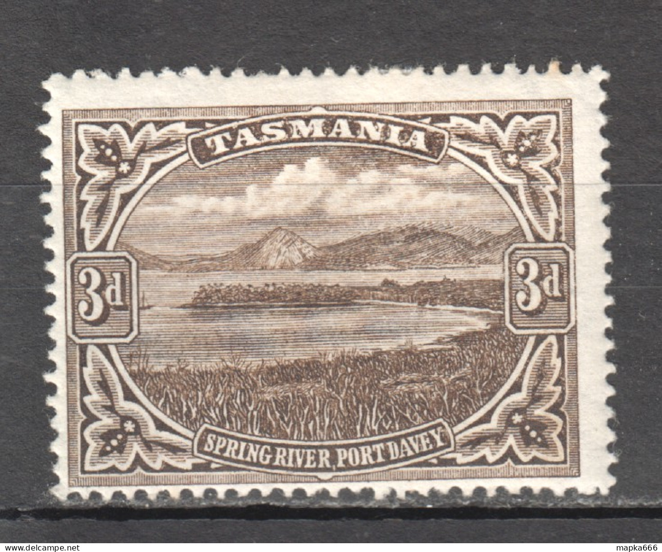 Tas184 1899 Australia Tasmania Spring River Port Davey Gibbons Sg #233 20 £ 1St Lh - Sonstige & Ohne Zuordnung