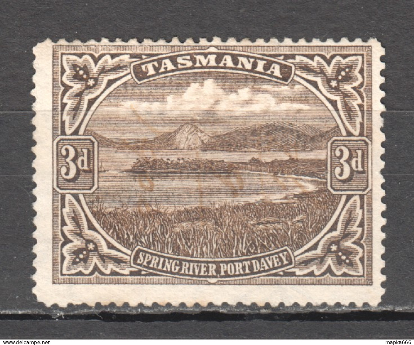 Tas185 1899 Australia Tasmania Spring River Port Davey Gibbons Sg #233 20 £ 1St Lh (*) - Other & Unclassified