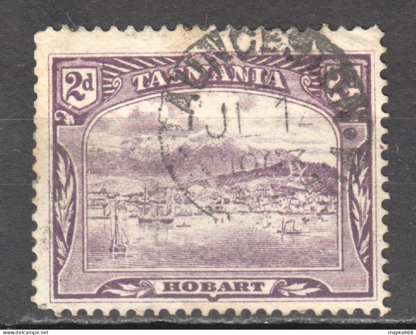 Tas212 1902 Australia Tasmania Launceston Gibbons Sg #239 1St Used - Gebruikt