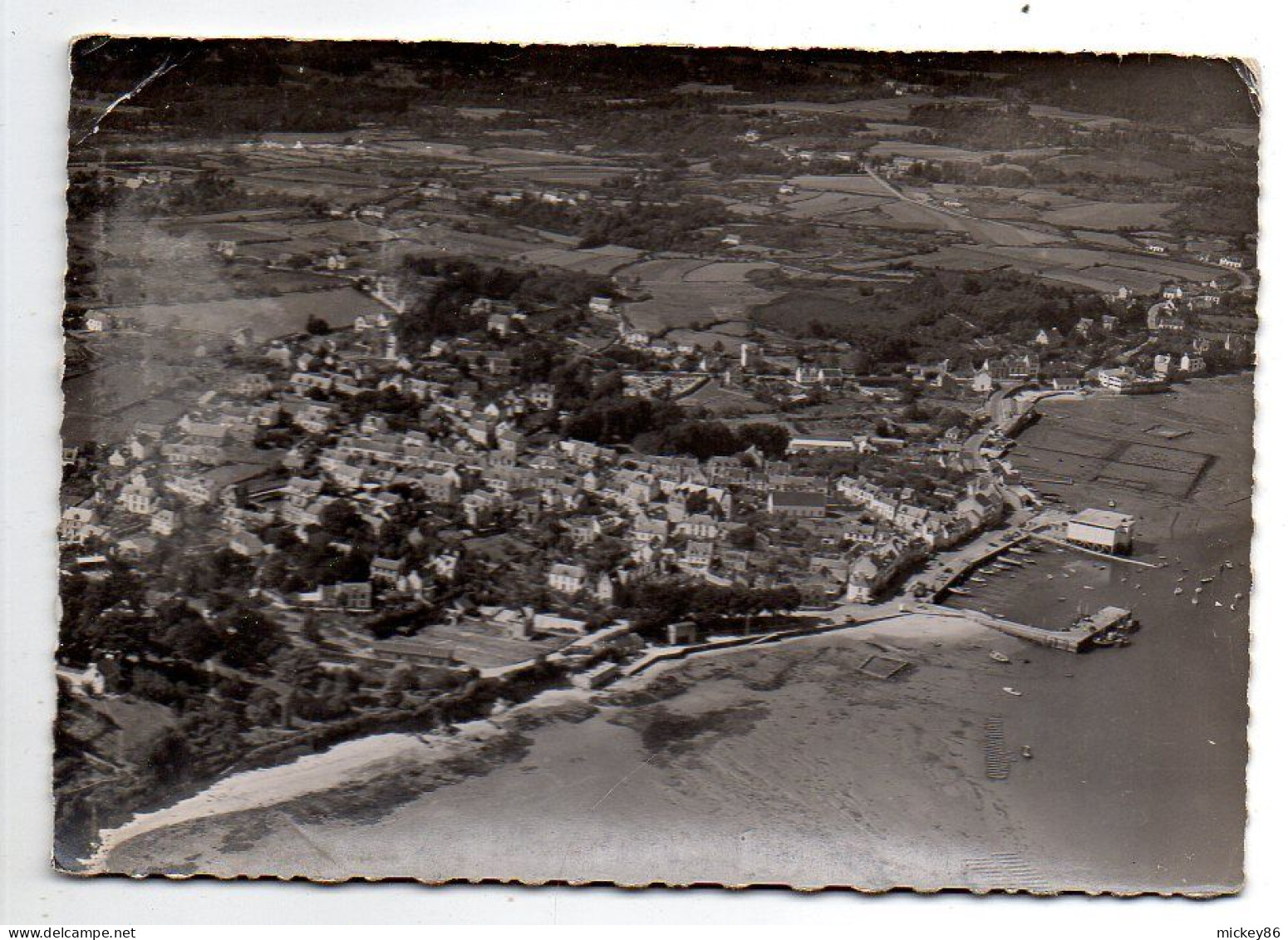 LA TRINITE SUR MER--1955--Vue Générale Aérienne--..timbre...cachets, Griffes - La Trinite Sur Mer