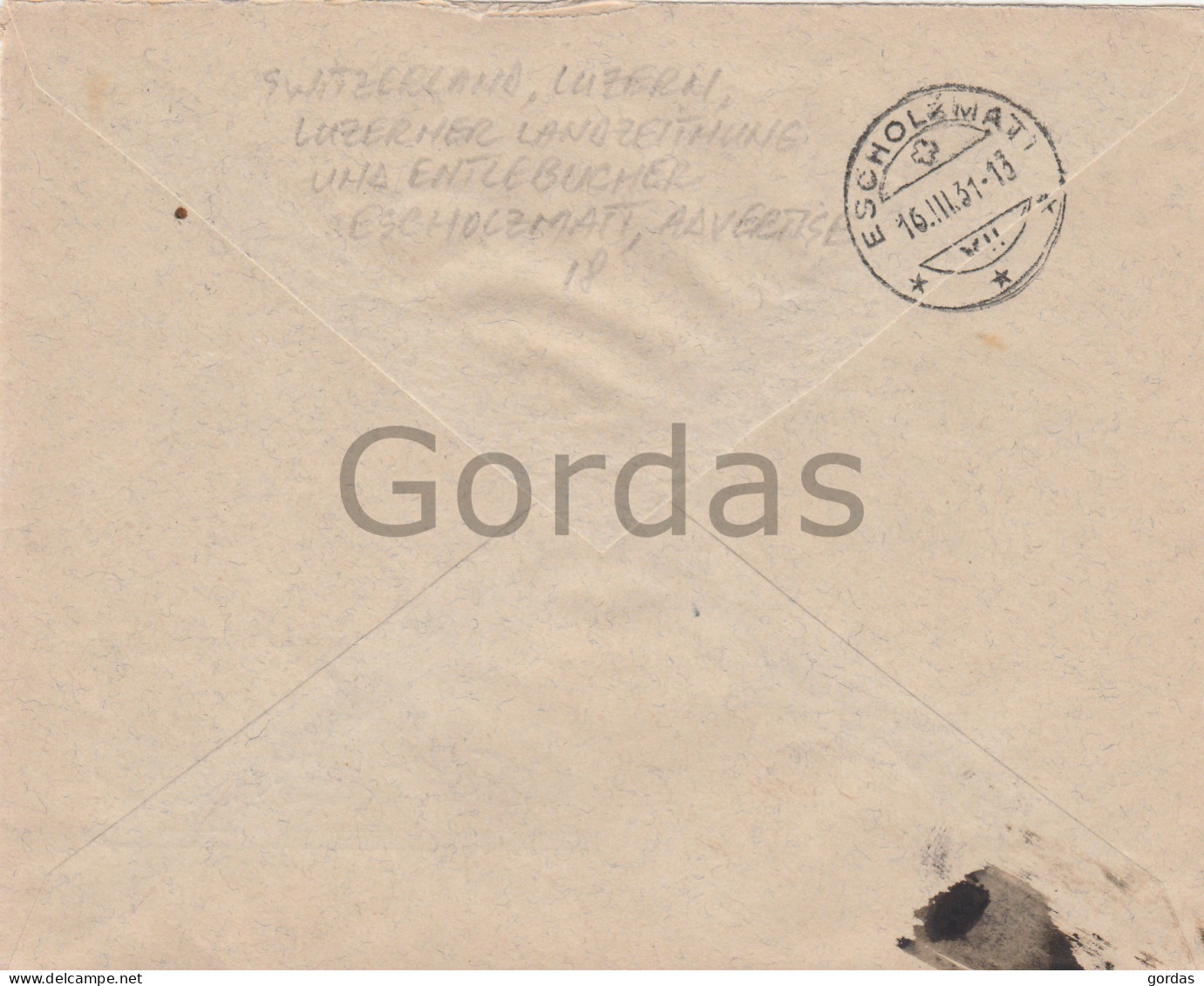 Switzerland - Luzern - Luzerner Landzeitung Und Entlebucher - Escholzmatt - Cover - Envelope - Advertise - 150x120mm - Escholzmatt