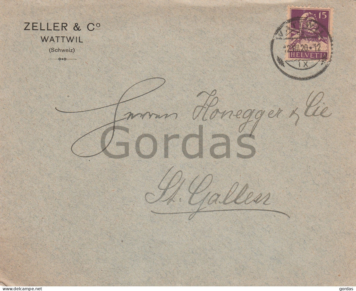 Switzerland - Zeller & Co. - Wattwil - Cover - Envelope - Advertise - 150x120mm - Wattwil