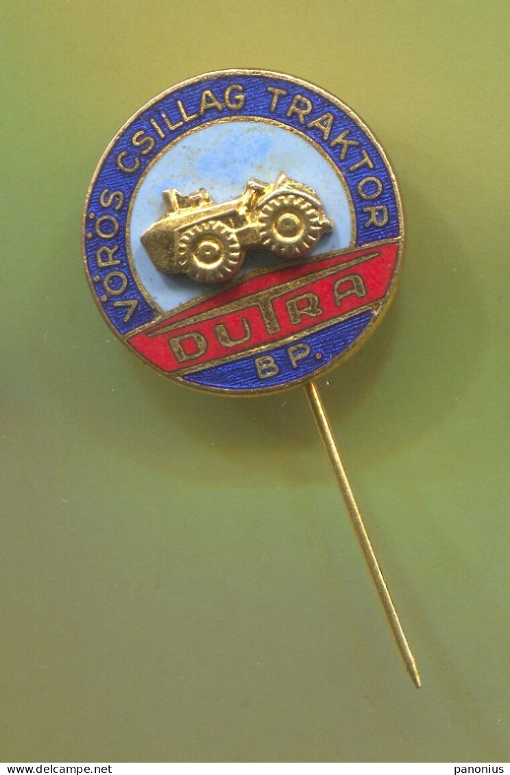 DUTRA - Tractor Trattore Traktor, Agro Mechanization, Landmachinen, Enamel, Vintage Pin  Badge Abzeichen - Transports