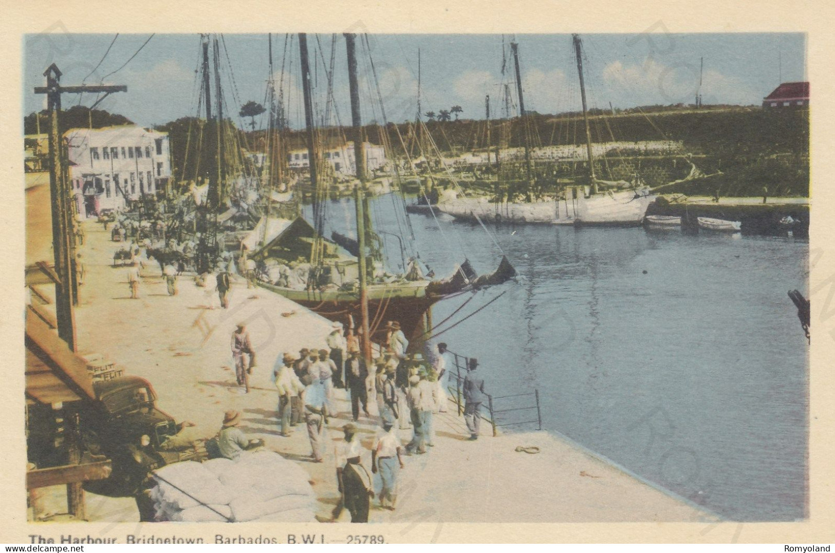 CARTOLINA  BRIDGETOWN,BARBADOS-THE HARBOUR-NON VIAGGIATA (1950) - Barbades