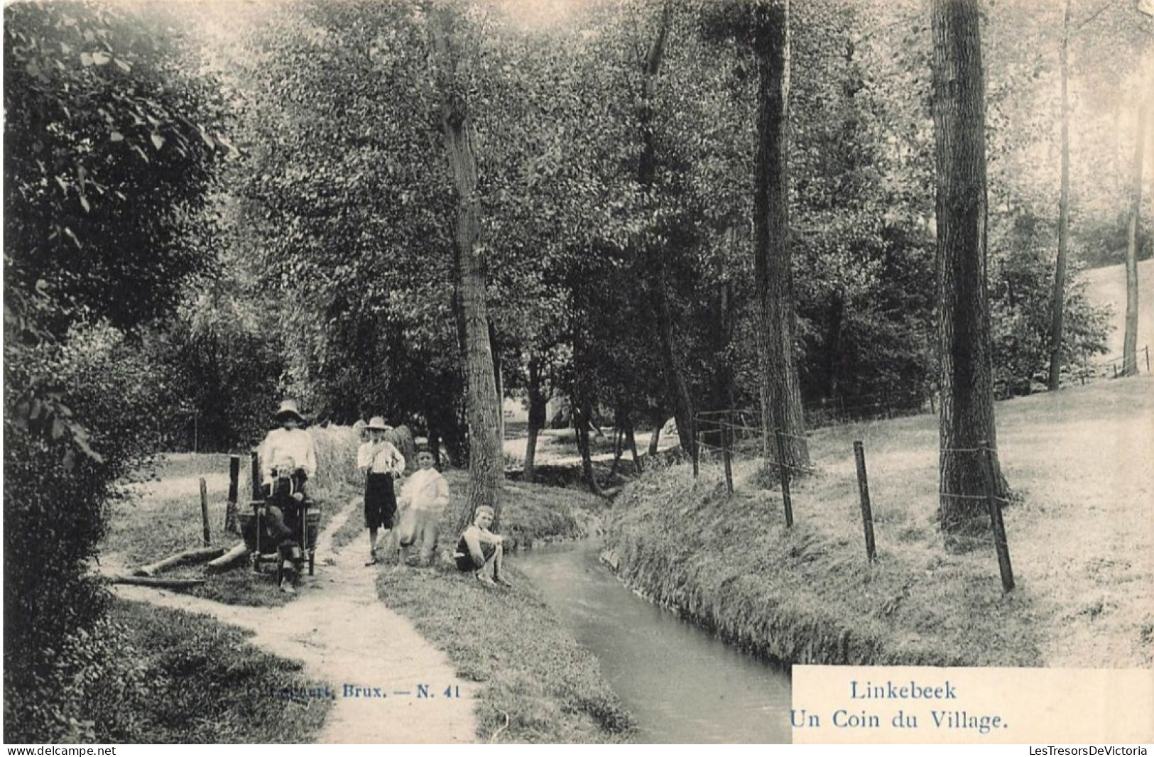 Belgique - Linkebeek - Un Coin Du Village - Lagaert - Rivière - Animé - Oblitéré étoile - Carte Postale Ancienne - Linkebeek