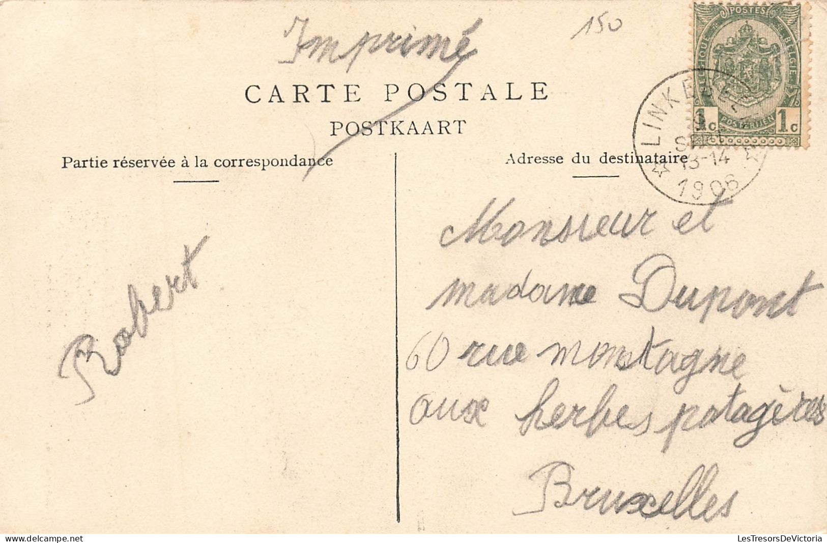Belgique - Linkebeek - La Vallée Des Artistes - Lagaert - Animé - Oblitéré étoile - Carte Postale Ancienne - Linkebeek