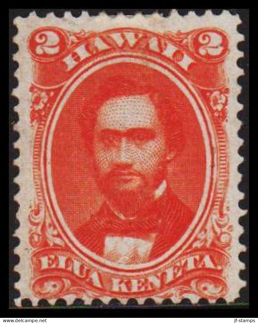 1864-1867. HAWAII. Kamehameha IV. 2 C ELUA KENATA. No Gum. (Michel 12) - JF534884 - Hawai