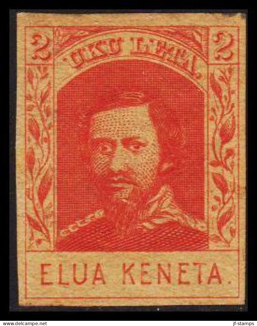 1869-1889. HAWAII. Kamehameha IV. 2 C ELUA KENATA. Hinged. Beautiful Stamp.  (Michel 18 II) - JF534887 - Hawaï
