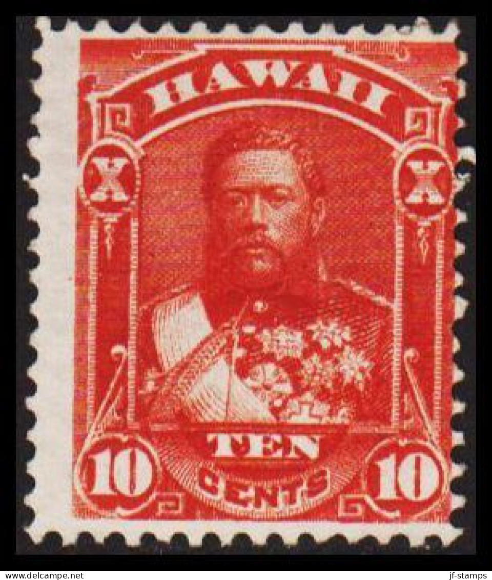 1882-1890. HAWAII. Kalakaua 10 CENTS. No Gum. (Michel 30) - JF534898 - Hawaï