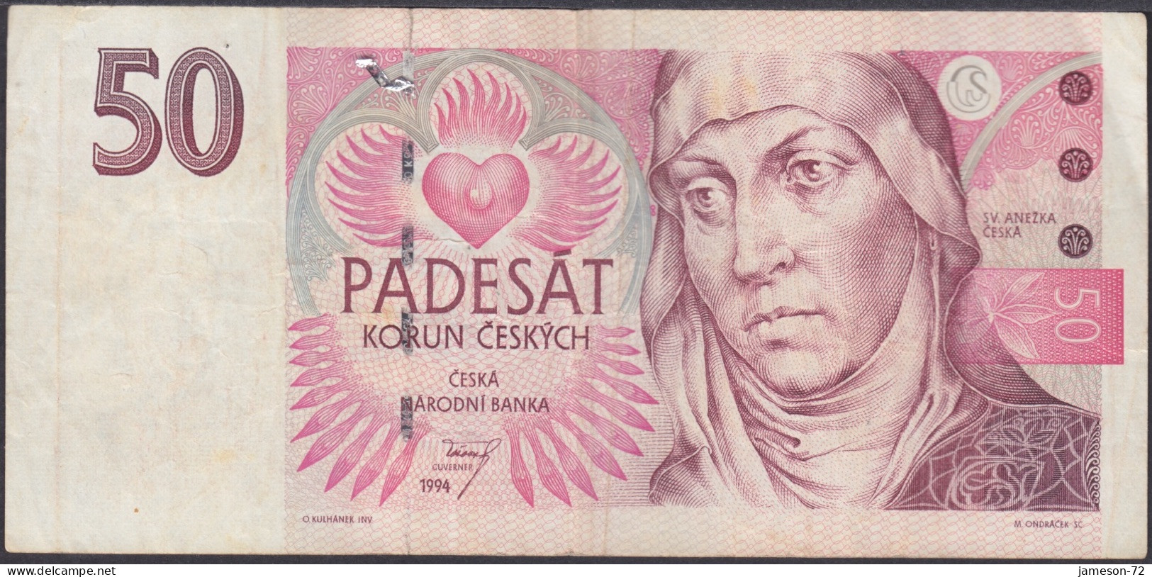 CZECH REPUBLIC - 50 Korun 1994 P# 11 Europe Banknote - Edelweiss Coins - República Checa