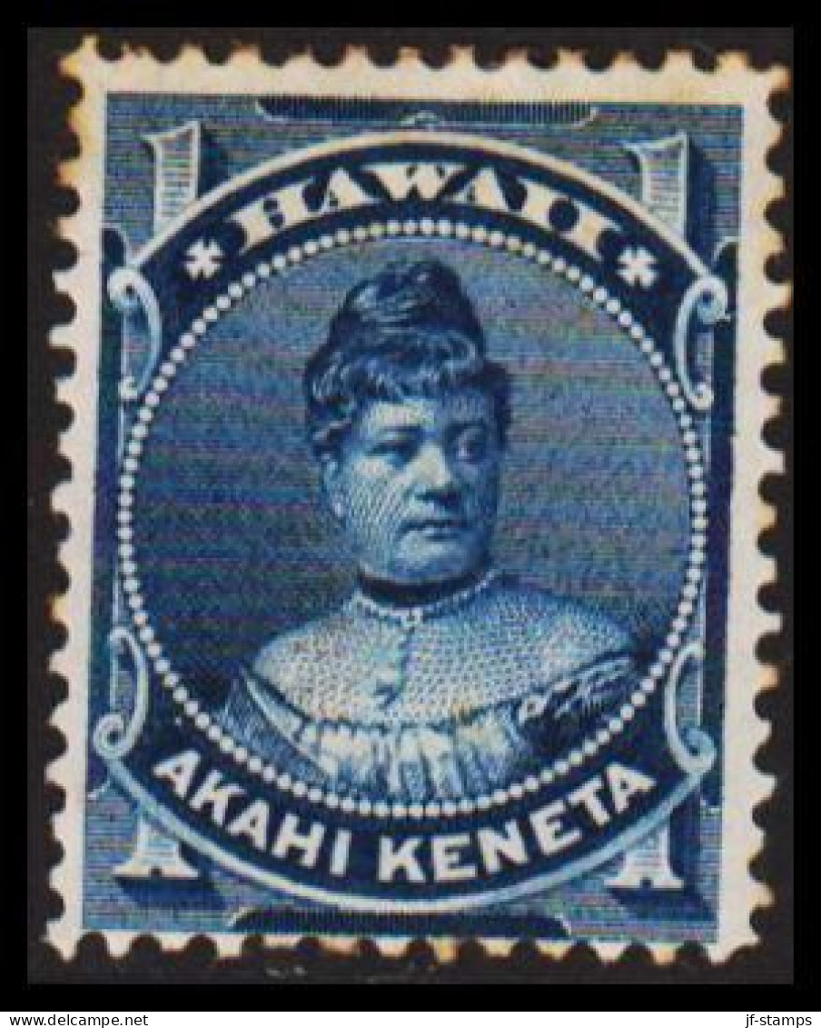 1882. HAWAII. Likelike 1 CENTS. AKAHI KENATA. Hinged.  (Michel 24) - JF534916 - Hawaï