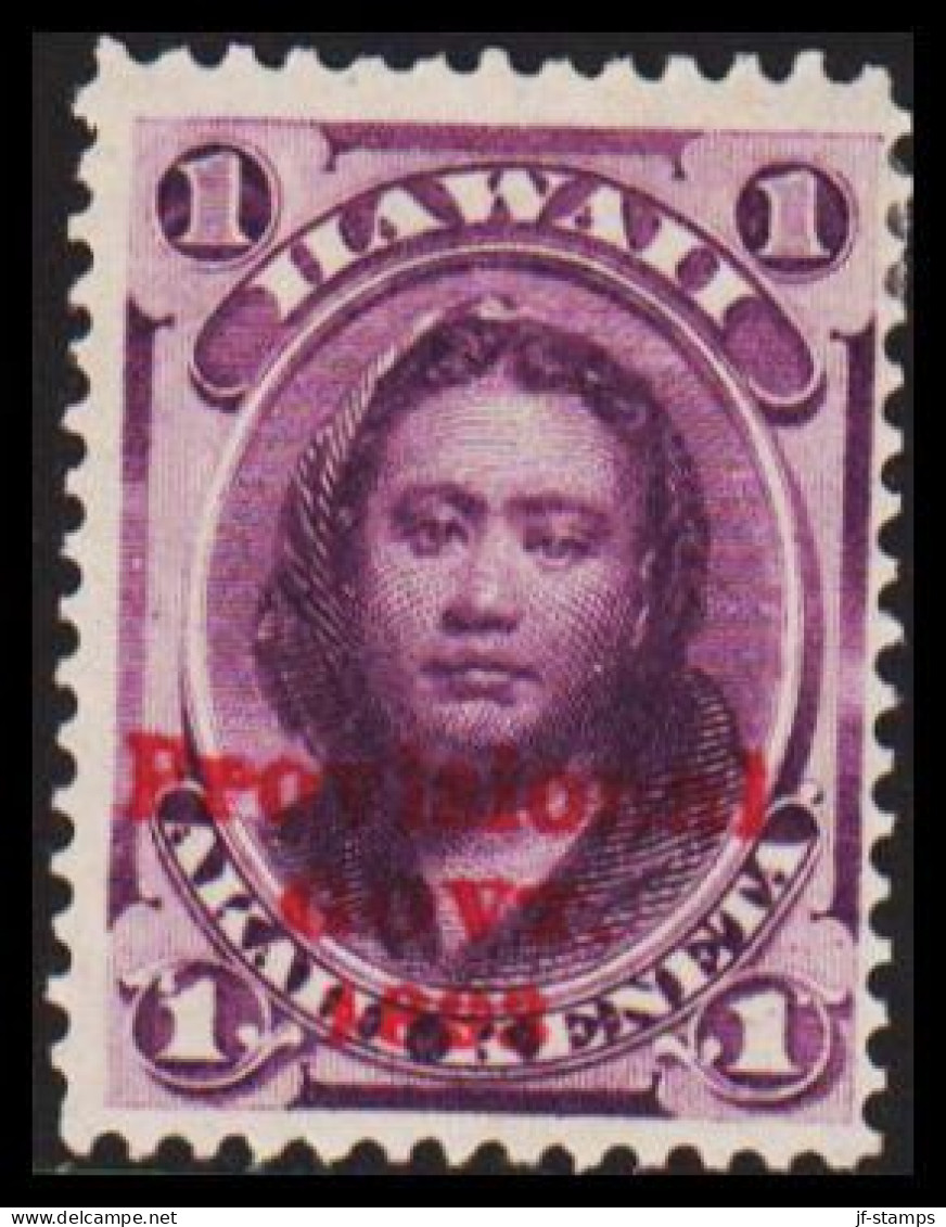 1893. HAWAII. Provisional GOVT. 1893 On 1 C. Hinged.  (Michel 37) - JF534929 - Hawaii