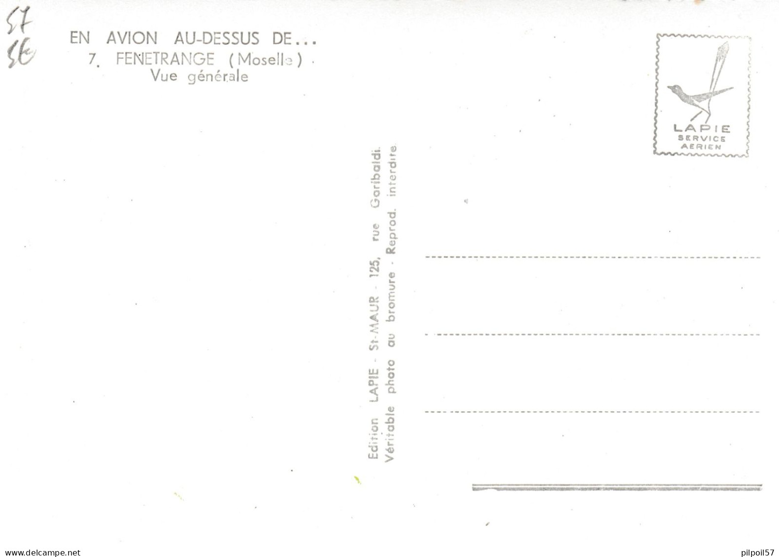 57 - FENETRANGE - Vue Générale - Série En Avion Au Dessus De  (CPSM 10,5X15) - Fénétrange