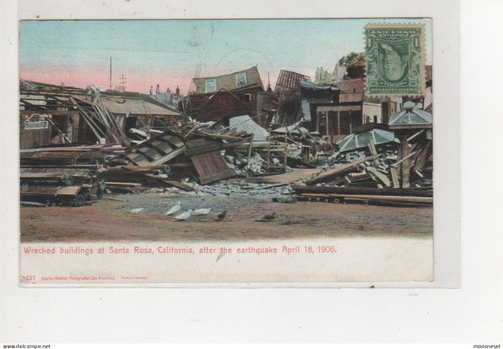 Antike Postkarte  SANTA ROSA, AFTER THE EARTHQUAKE APRIL 1908 - Santa Barbara