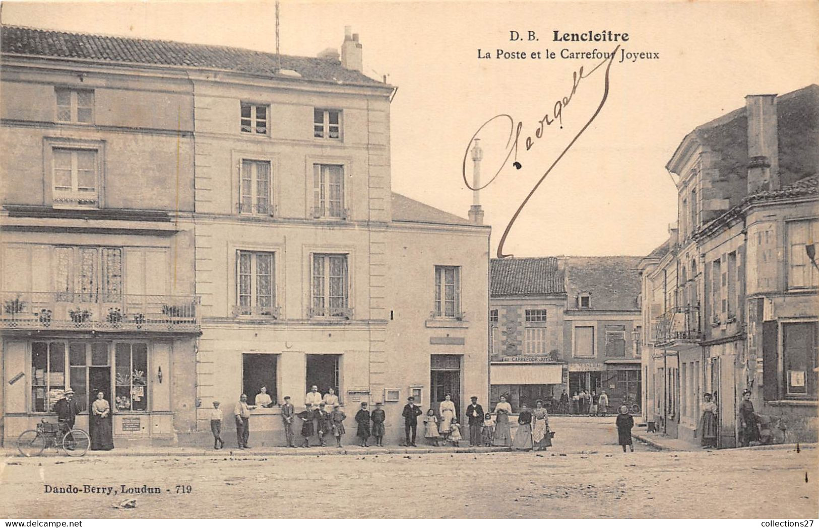 86-LENCLOITRE- LA POSTE ET LE CARREFOUR JOYEUX - Lencloitre