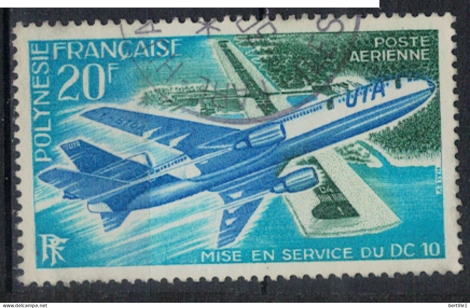 POLYNESIE FRANCAISE             N°  YVERT  PA 74  OBLITERE    ( OB 11/ 30 ) - Used Stamps