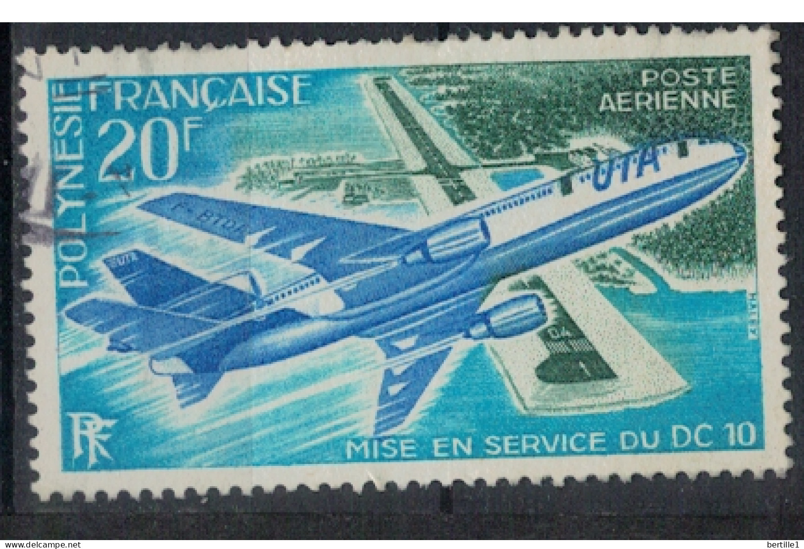 POLYNESIE FRANCAISE             N°  YVERT  PA 74  ( 4 ) OBLITERE    ( OB 11/ 30 ) - Used Stamps