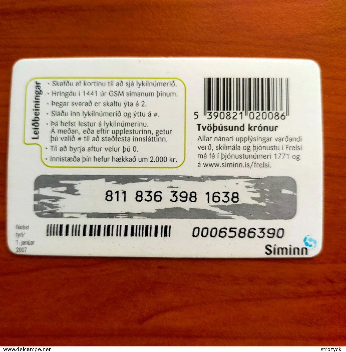 Iceland - Siminn -  KOLLEKT 888 - (01.01.2007) - Islandia