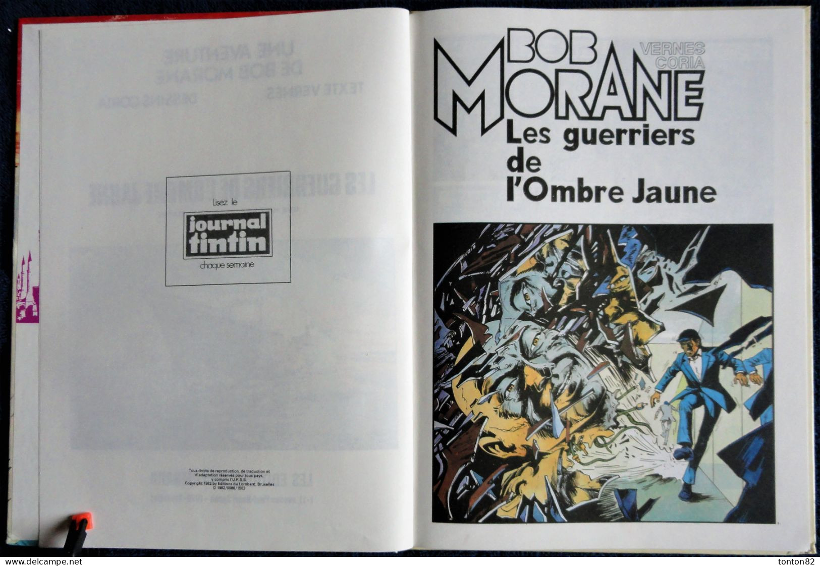 Vernes / Coria - BOB MORANE N° 3 - Les Guerriers De L' Ombre Jaune - Éditions Du Lombard - ( E.O. 1982 ) . - Bob Morane