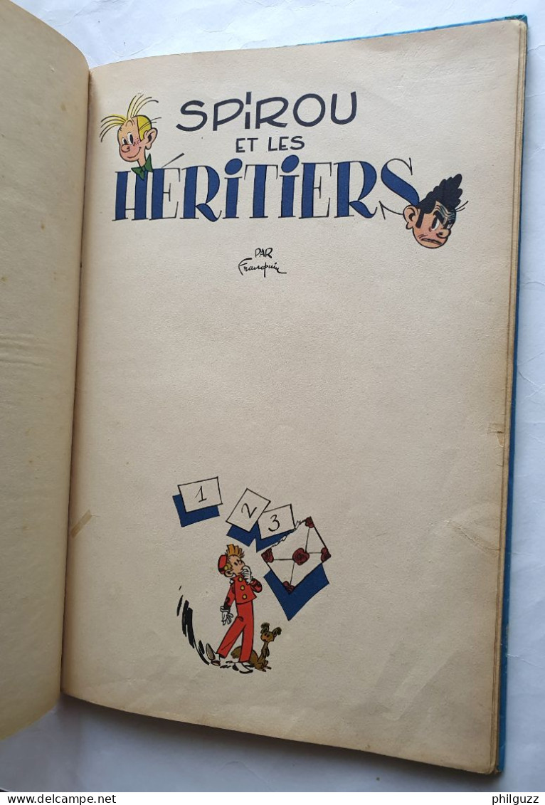 ALBUM BD SPIROU ET LES HERITIERS EO Belge 1952 tome 4 FRANQUIN