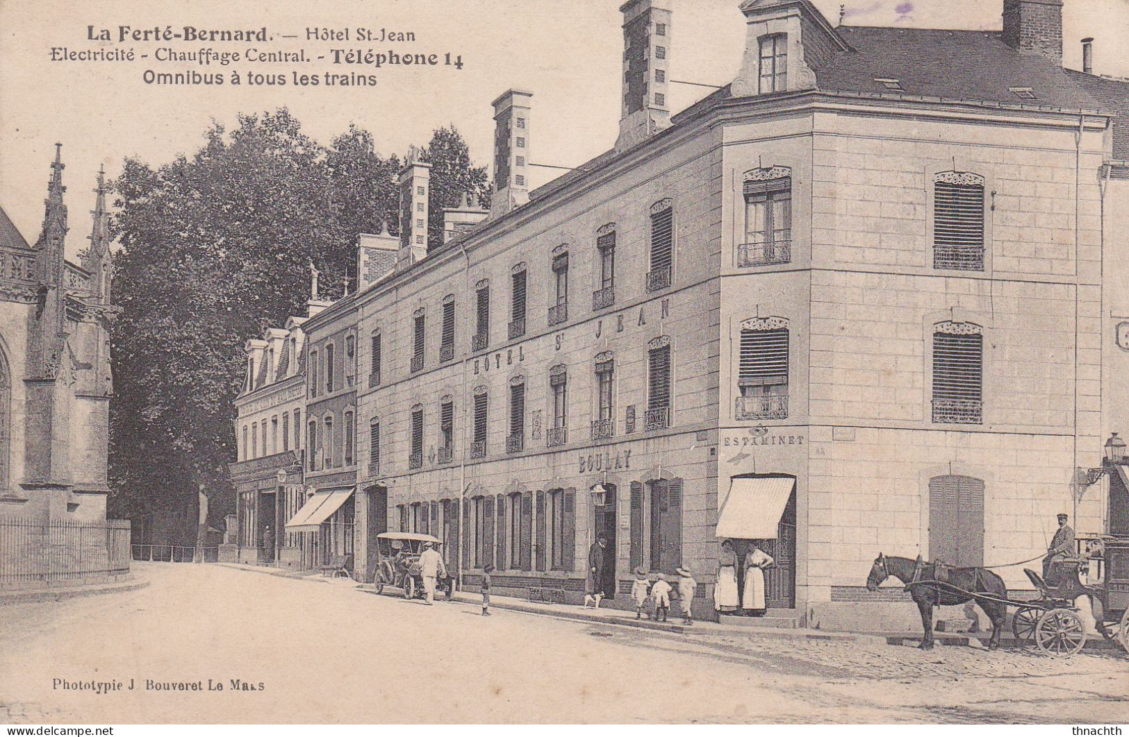 1916 La Ferté-Bernard - Hôtel St-Jean électricité Chauffage Central Animation - La Ferte Bernard