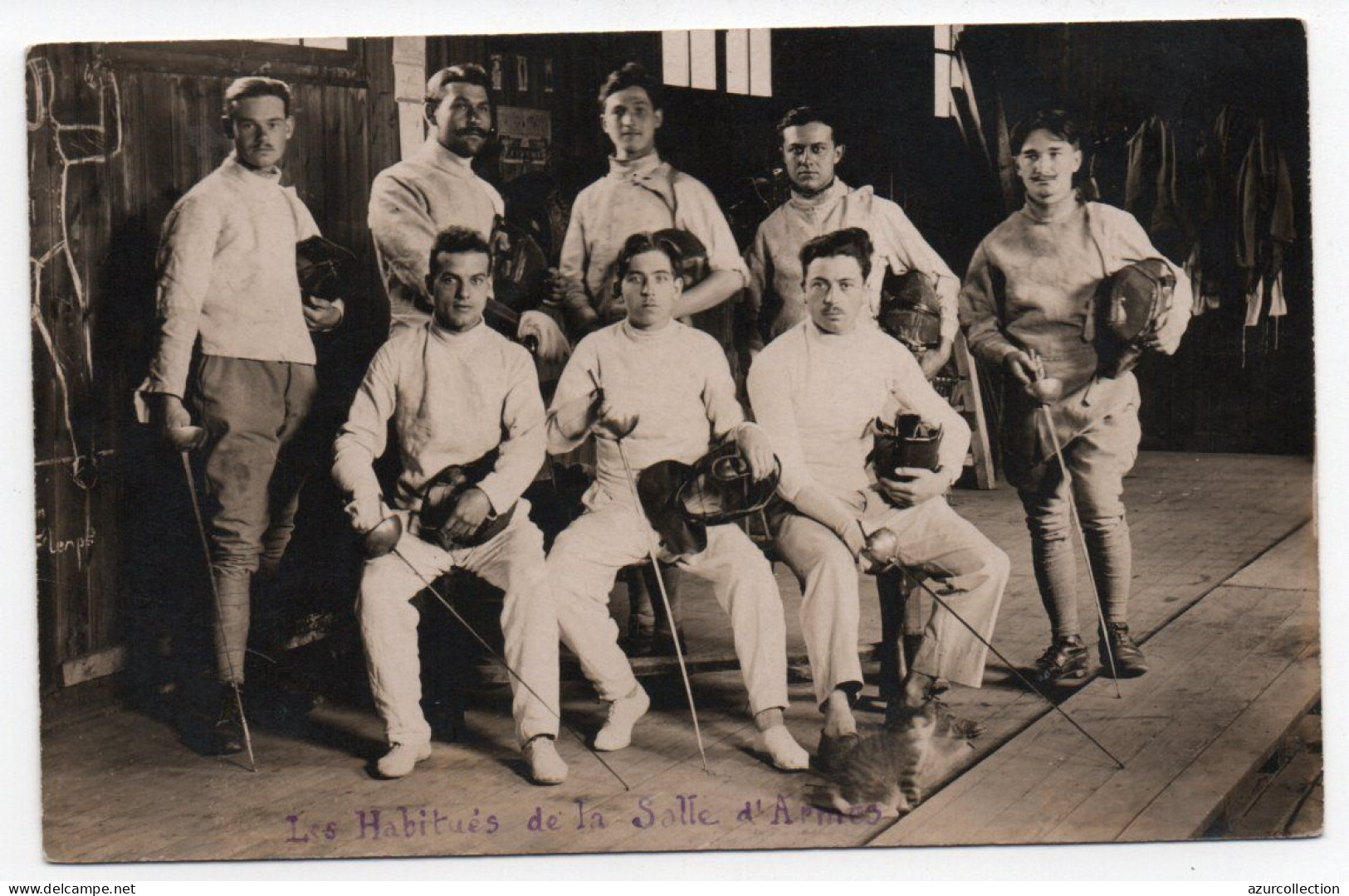 Groupe D'escrimeurs. Carte Photo Non Située - Escrime