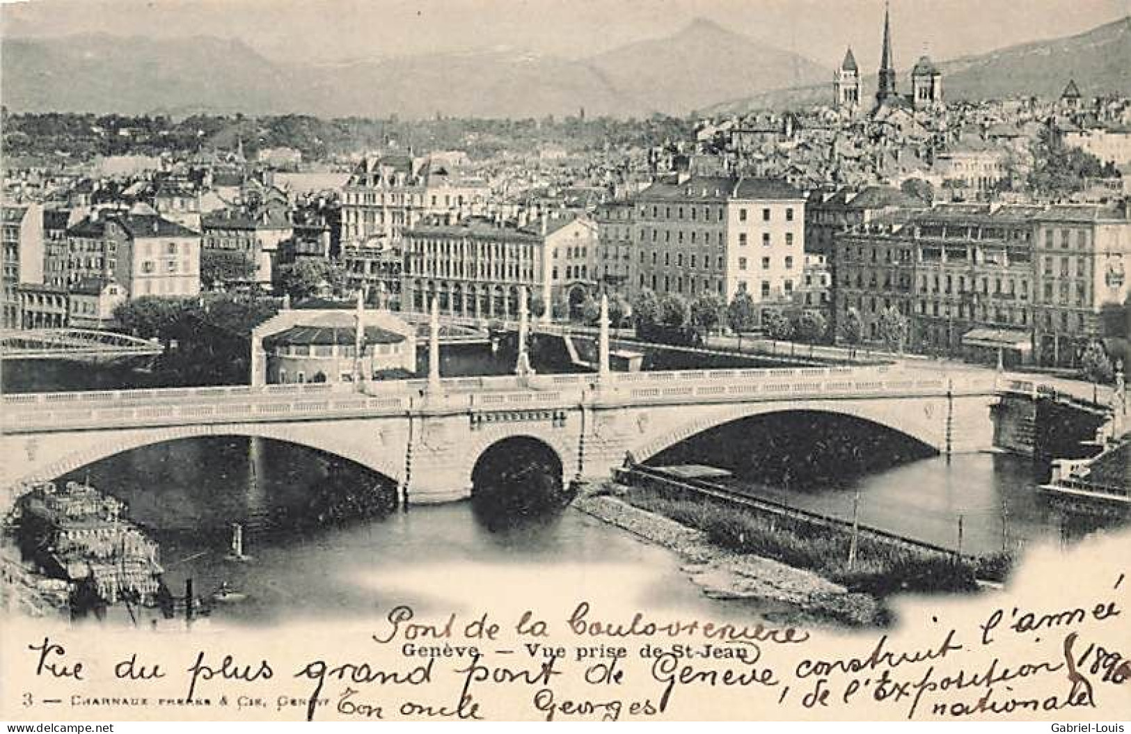 Genève  Vue Prise De St-Jean 1896 - Genève