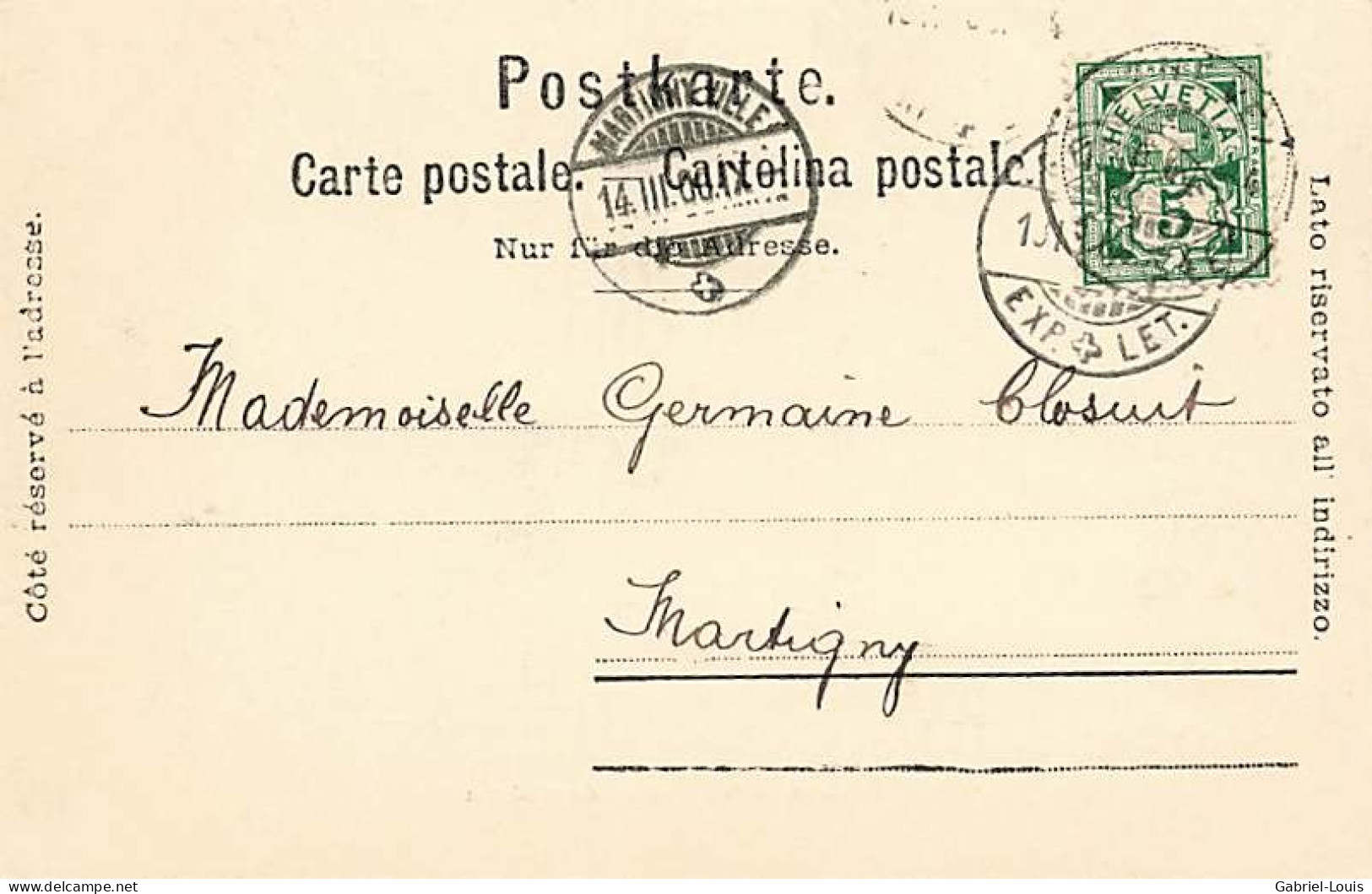 Genève  Vue Prise De St-Jean 1896 - Genève