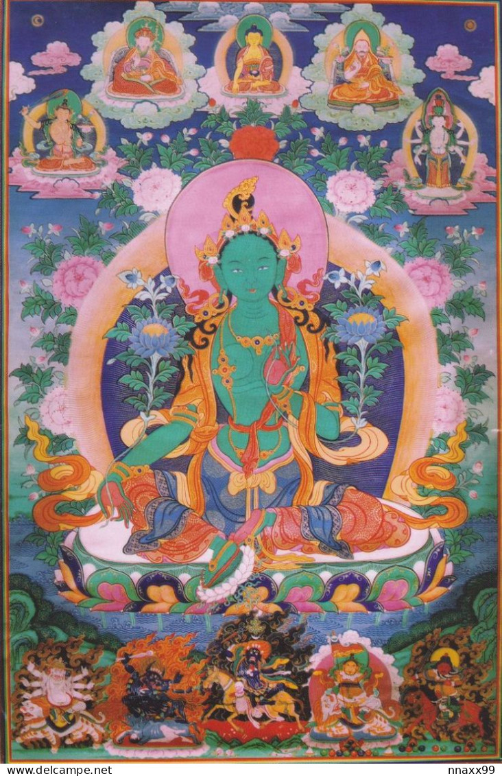 China - Green Tara, Thangka On Cotton Fabric, Tibetan Buddhist Relic At Yonghe Lamasery, Beijing - Tibet