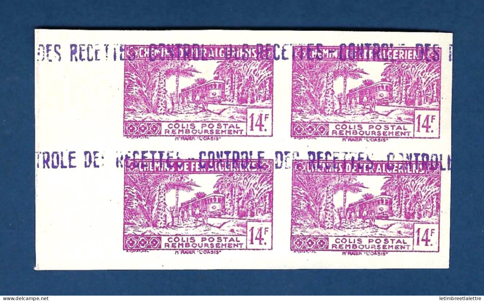 Colis Postaux D'Algérie - YT N° 156 B ** - Neuf Sans Charnière - Non Dentelé - Parcel Post