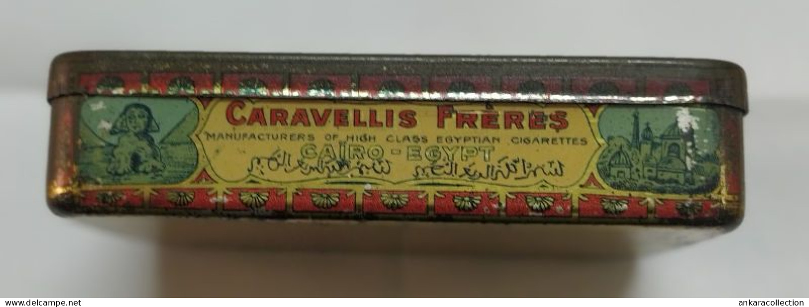 AC - CARAVELLIS FRERES EGYPTIAN CIGARETTES ROYAL CIGARETTE - TOBACCO EMPTY VINTAGE TIN BOX - Cajas Para Tabaco (vacios)