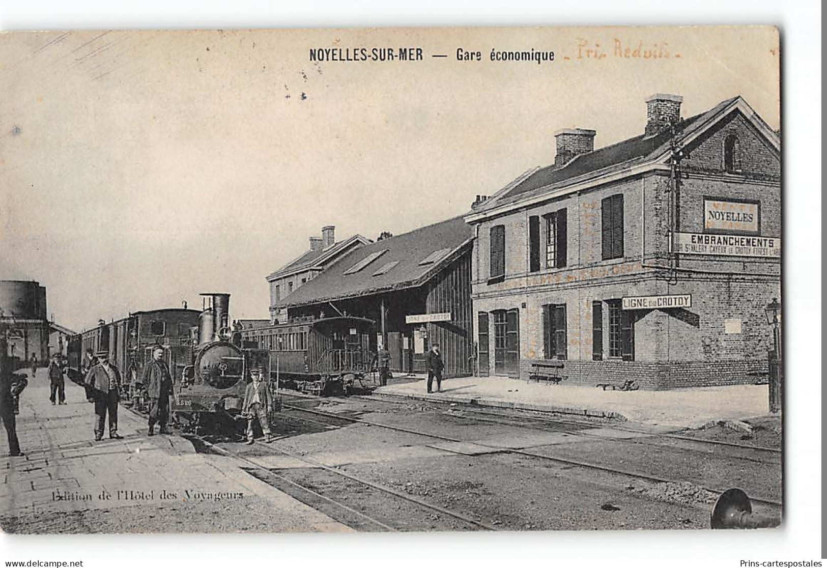 CPA 80 Noyelles Sur Mer La Gare Train Tramway - Noyelles-sur-Mer