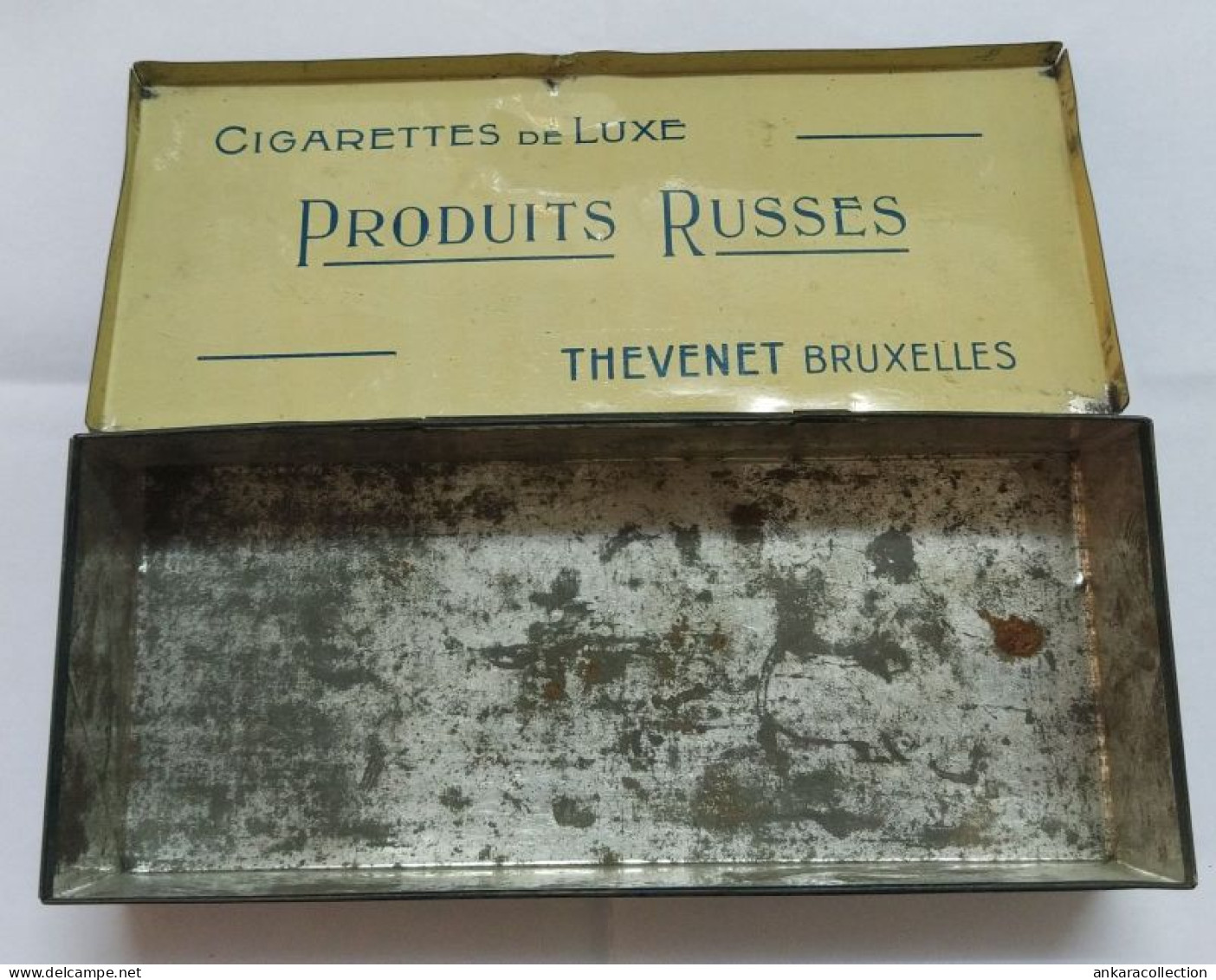 AC - PRODUITS RUSSES MANUFACTURE DE CIGARETTES ORIENTALES DE LUXE THEVENET BRUXELLES CIGARETTE - TOBACCO EMPTY VINTAGE T - Empty Tobacco Boxes