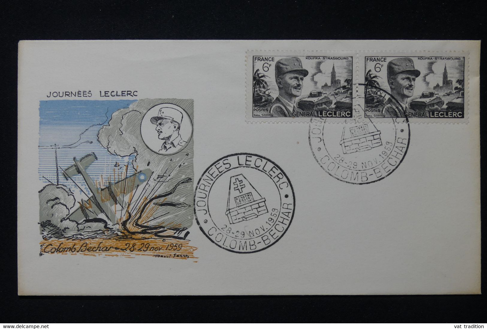 ALGÉRIE - Enveloppe En 1959 - Journées Maréchal Leclerc à Colomb Bechar - L 89161 - FDC