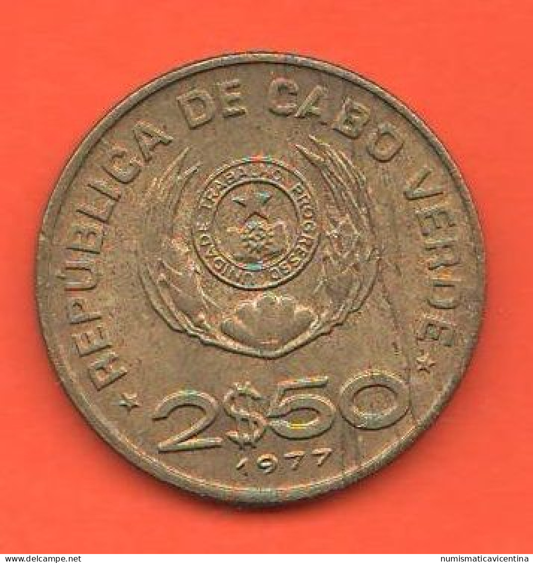 Capo Verde 2,50 Escudos 1977 FAO Cabo Verde Cape Verde Bronze Coin - Cape Verde