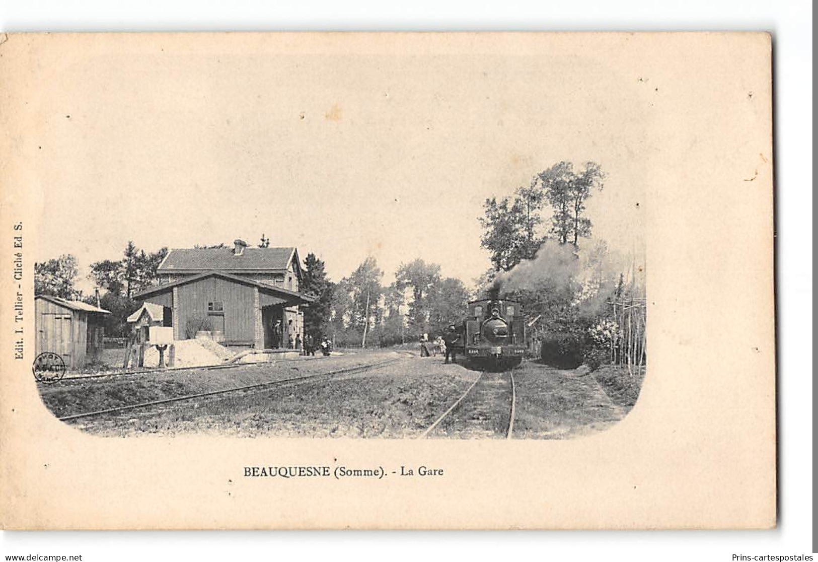 CPA 80 Beauquesne La Gare Et Le Train Tramway  - Beauquesne