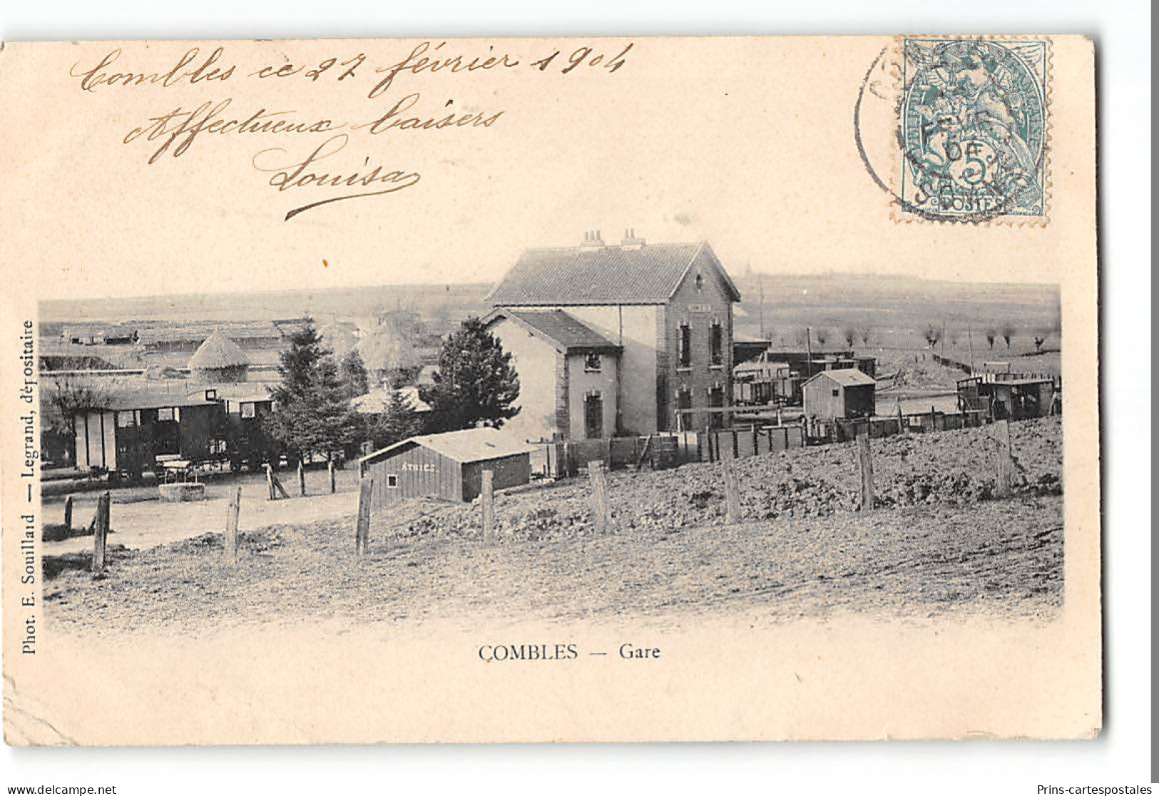 CPA 80 Combles La Gare Et Le Train Tramway - Combles