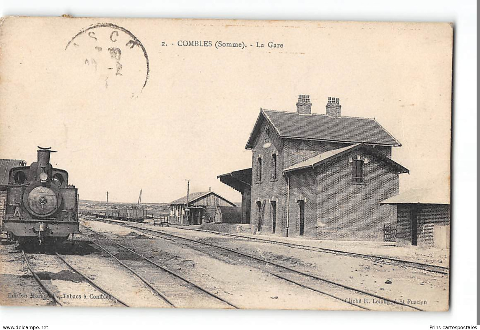 CPA 80 Combles La Gare Et Le Train Tramway - Combles