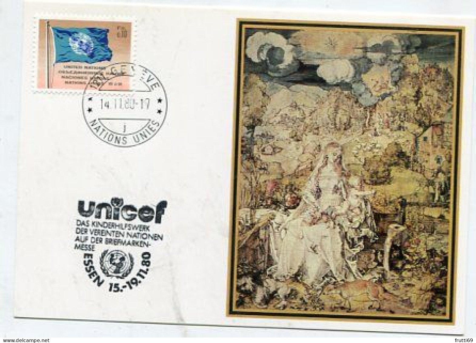 MC 145205 UNO GENEVE - 1980 - UNICEF Briefmakren Messei 1980 Essen - Maximum Cards