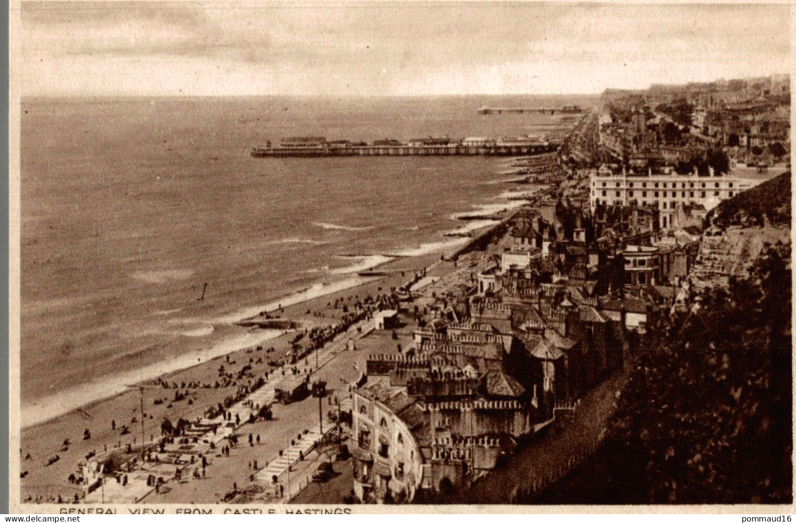 CPSM General View From Castle Hastings - Hastings