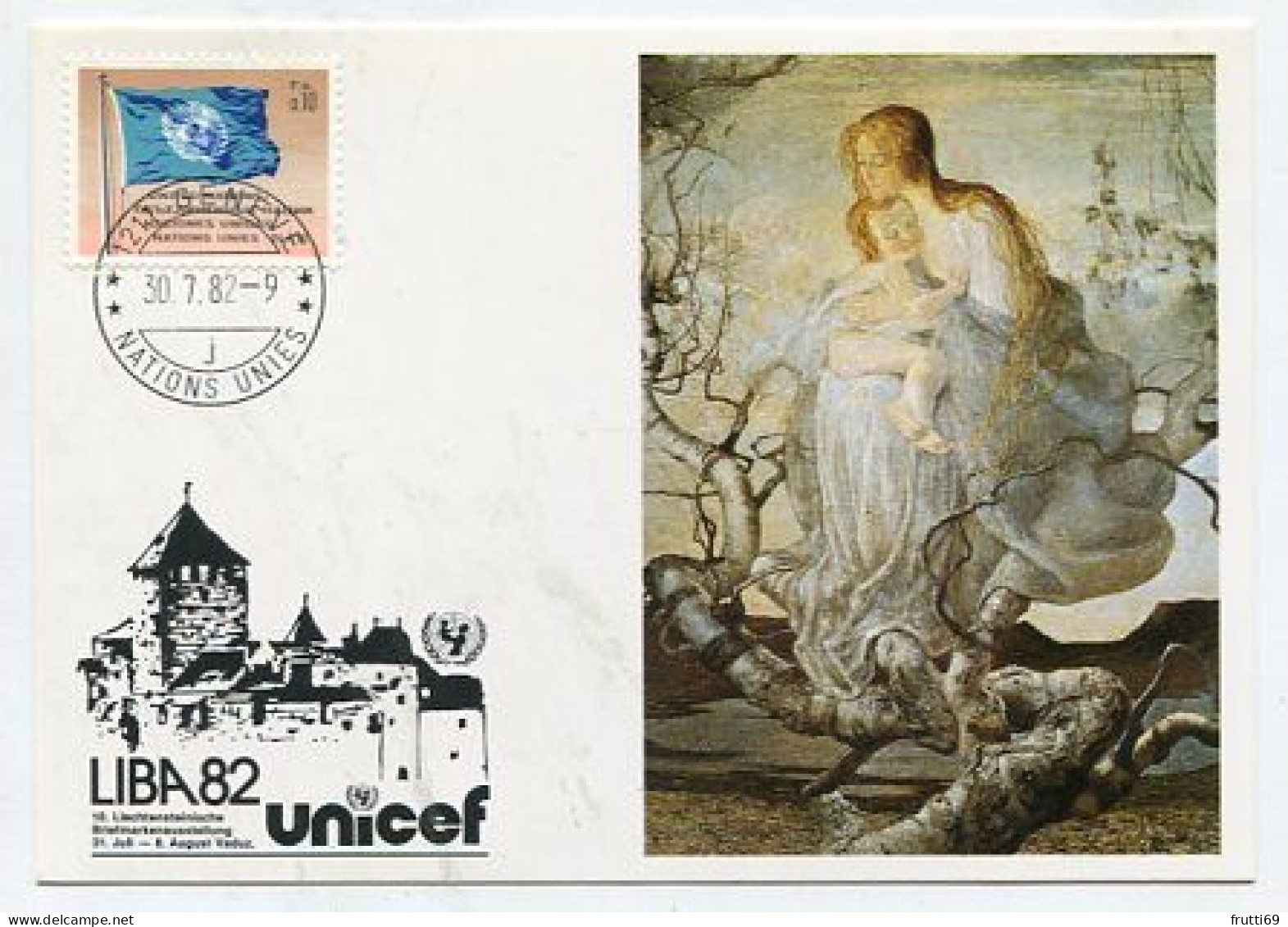MC 145207 UNO GENEVE - 1982 - UNICEF LIBA 1982 Vaduz / Liechtenstein - Cartes-maximum