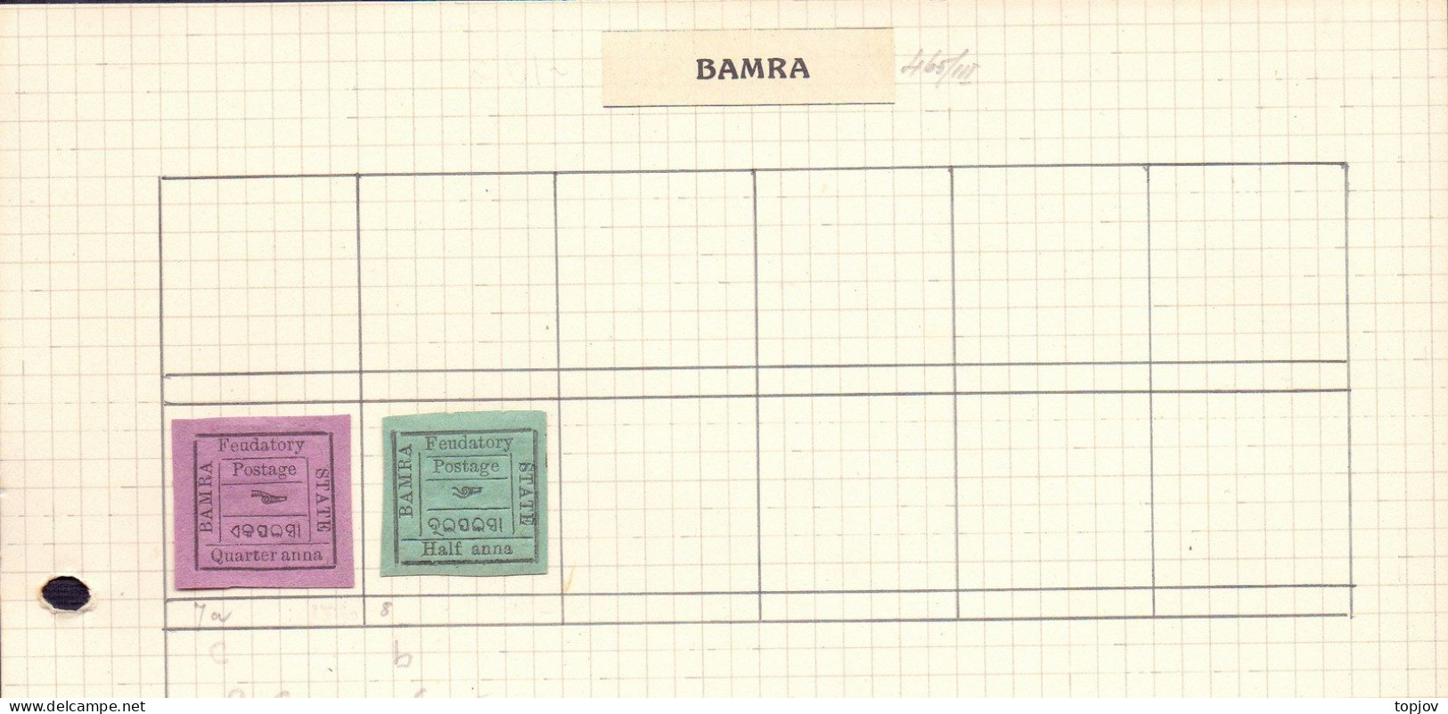 INDIA - BAMRA - No. 7c, 8b - 1890 - Bamra