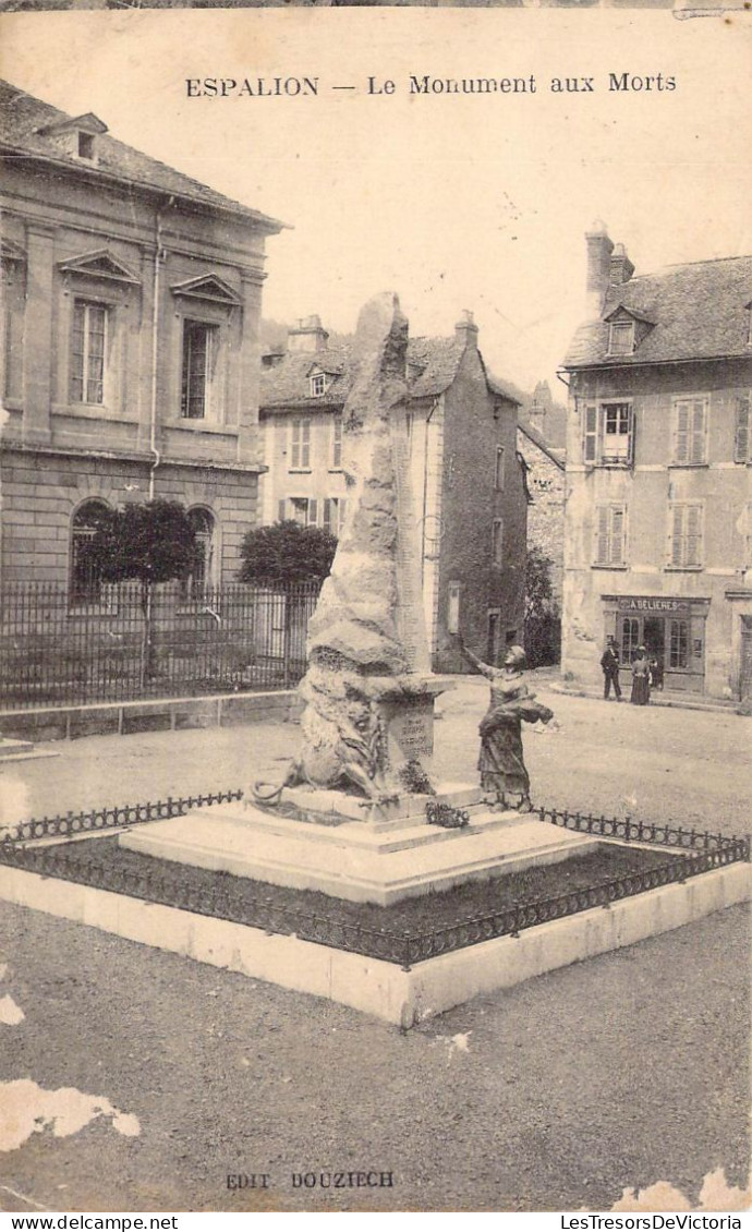 FRANCE - 12 - Espalion - Le Monument Aux Morts - Carte Postale Ancienne - Espalion