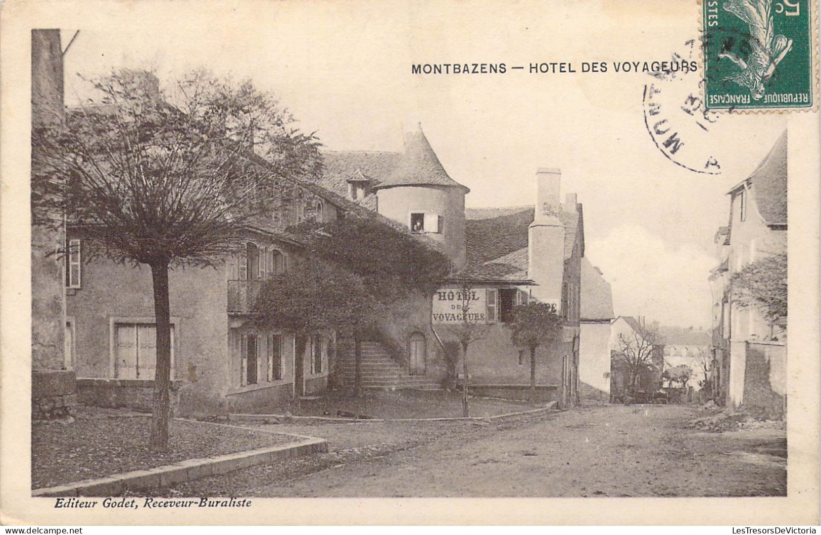 FRANCE - 12 - Montbazens - Hôtel Des Voyageurs - Carte Postale Ancienne - Montbazens