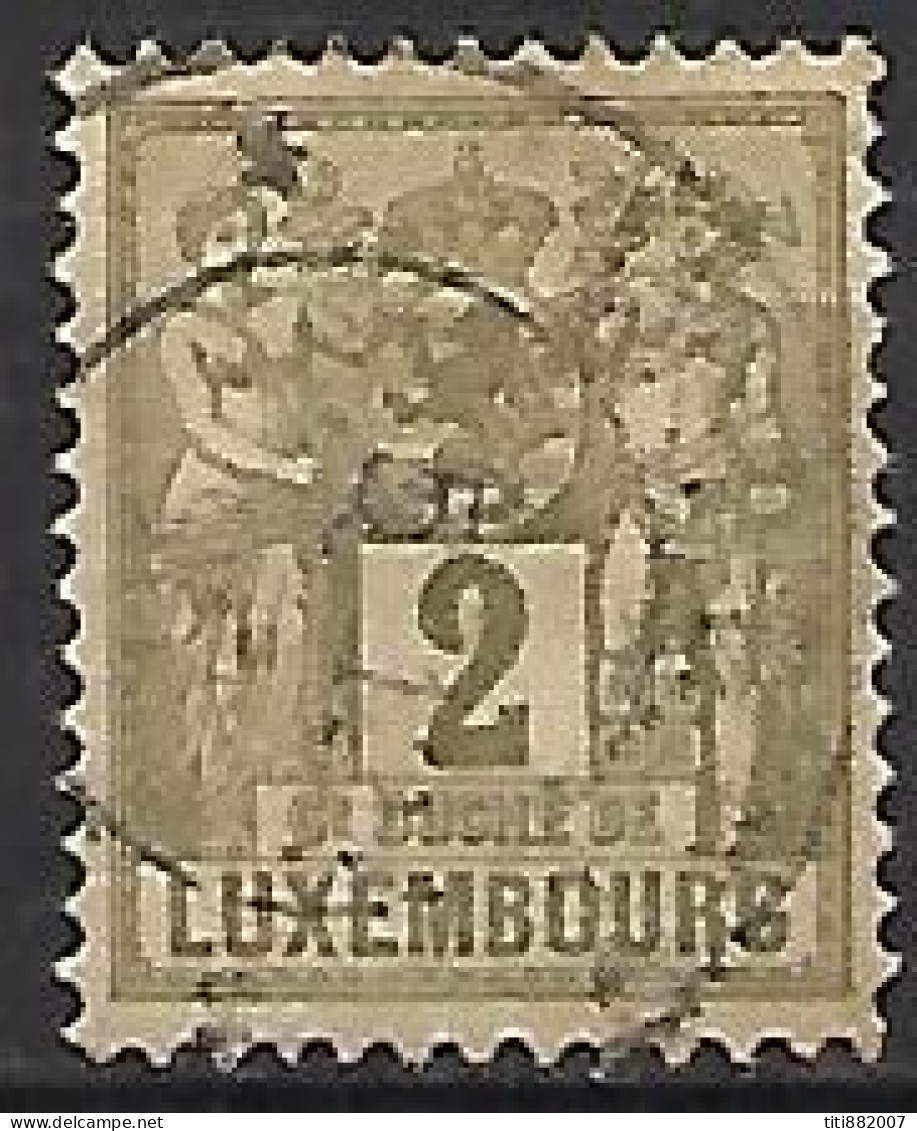 LUXEMBOURG      -     1882 .    Y&T N° 48 Oblitéré. - 1882 Allegory