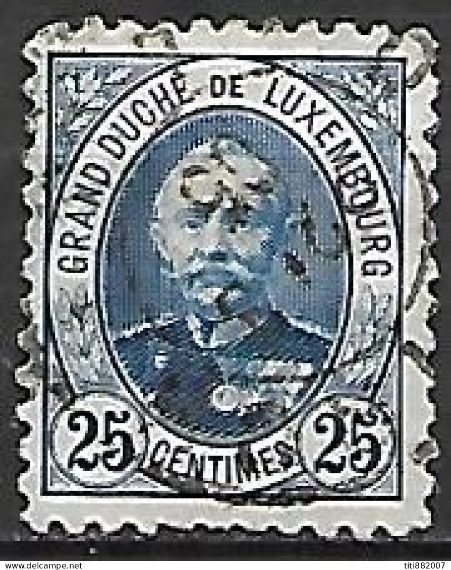 LUXEMBOURG      -     1891 .    Y&T N° 62 Oblitéré. - 1891 Adolphe Front Side