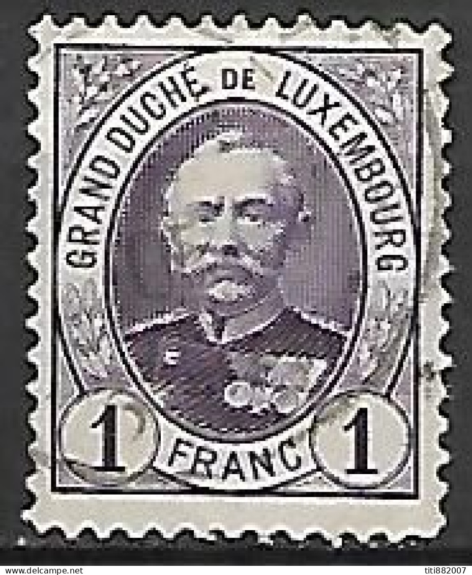 LUXEMBOURG      -     1891 .    Y&T N° 66 Oblitéré. - 1891 Adolphe Frontansicht