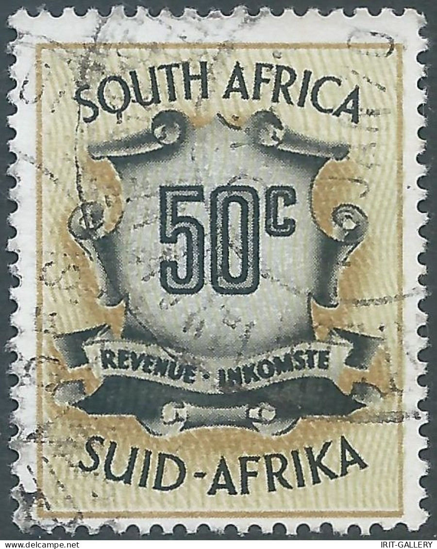 SOUTH AFRICA - AFRIQUE DU SUD - SUID-AFRIKA , Revenue Stamp INKOMSTE ,Tax - Fiscal 50c Used - Timbres De Service
